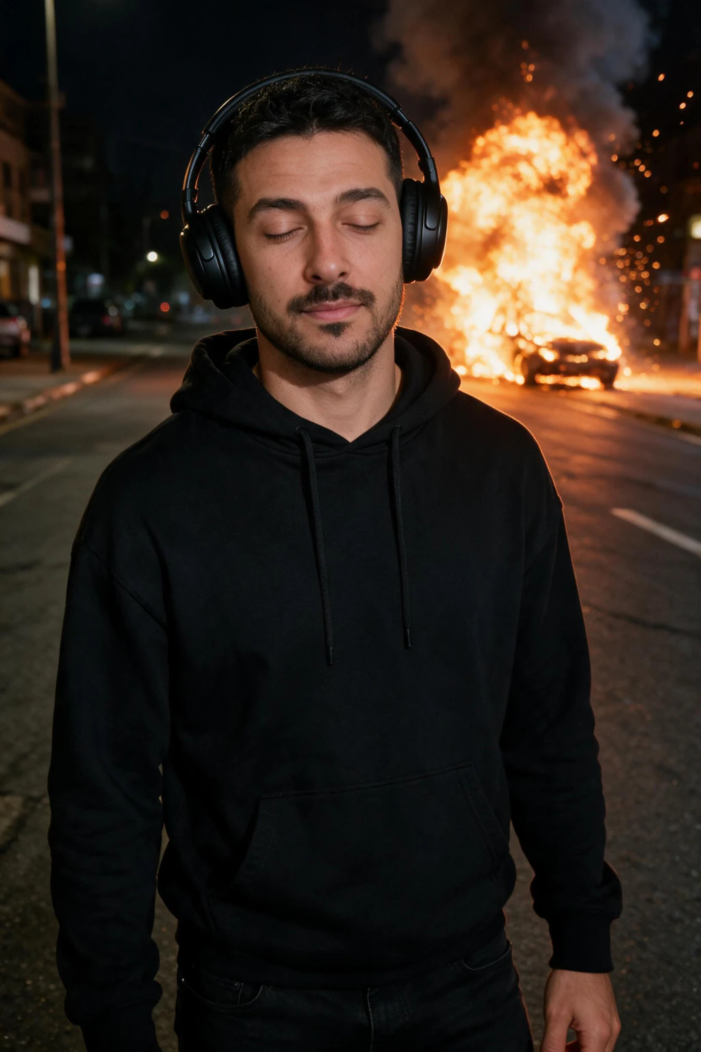 AI cinematic photo: a cinematic low key portrait, generated from one selfie
