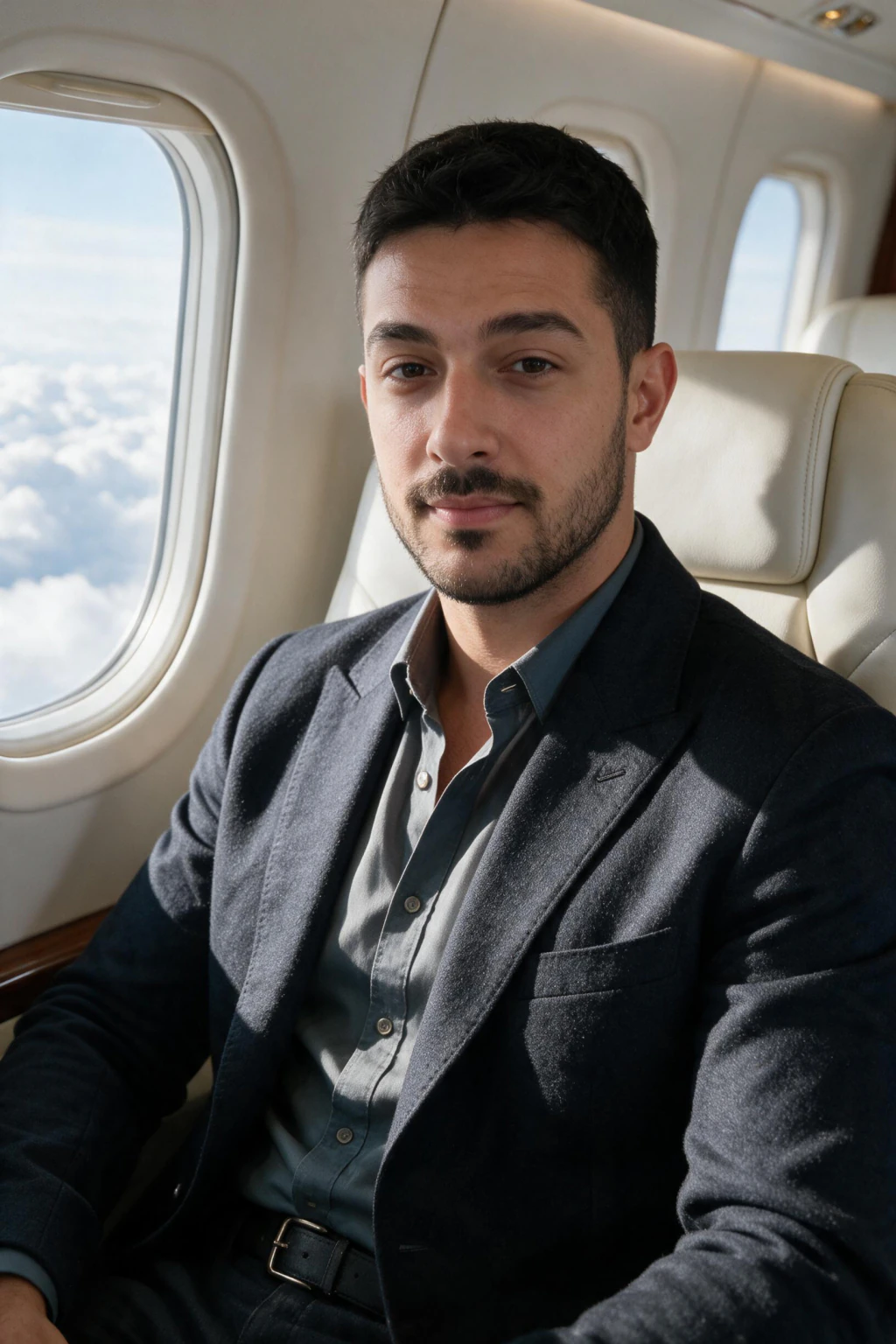 AI luxury lifestyle photo generated from one selfie: yacht deck portrait